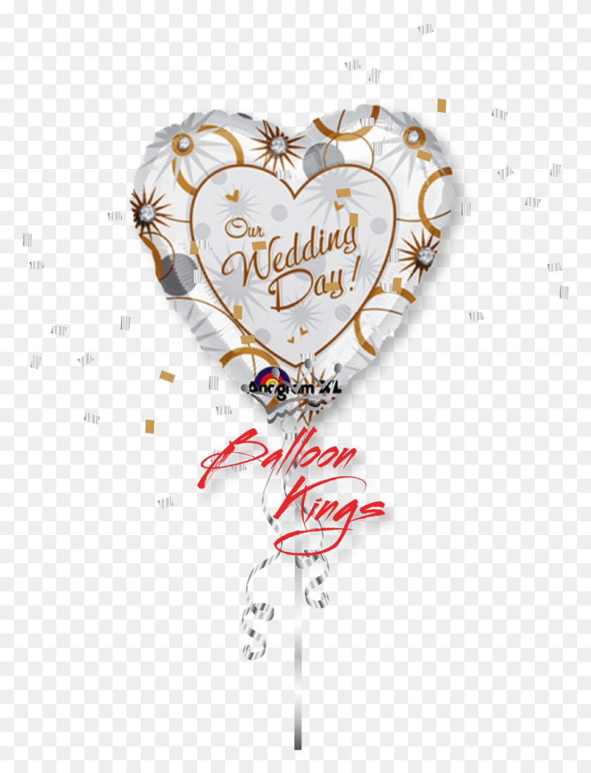 846x1126 Our Wedding Day Congratulations On Your Wedding Day Balloons, Heart, Ball, Paper Descargar Hd Png