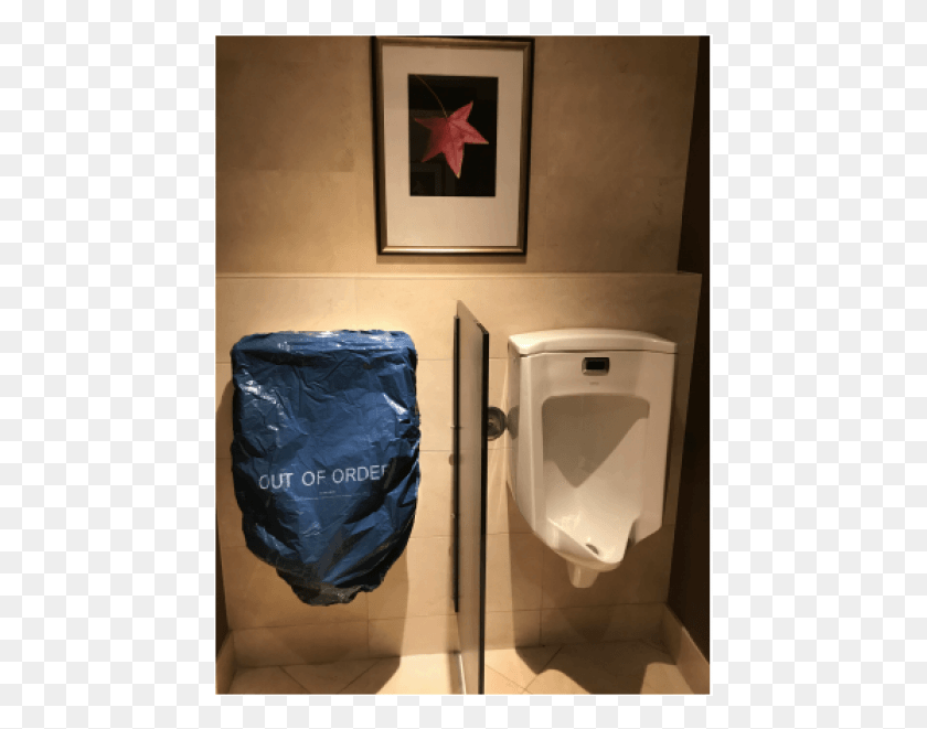 453x601 Out Of Order Bag Out Of Order Urinal, Room, Indoors, Toilet HD PNG Download