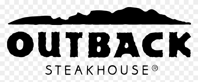 2400x888 Outback Steakhouse Logo Black And White Outback Steakhouse Logo Transparent, Gray, World Of Warcraft HD PNG Download