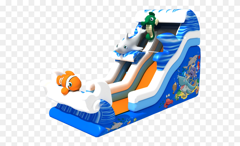 567x453 Outdoor Cartoon Dolphin Insane Inflatable Bouncy Castle Inflatable, Toy, Slide, Seesaw HD PNG Download