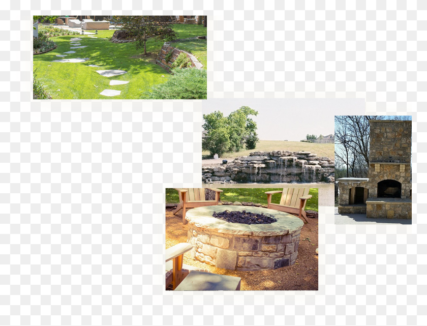 1264x942 Outdoor Living And Retaining Wall Specialist Backyard, Collage, Poster, Advertisement HD PNG Download