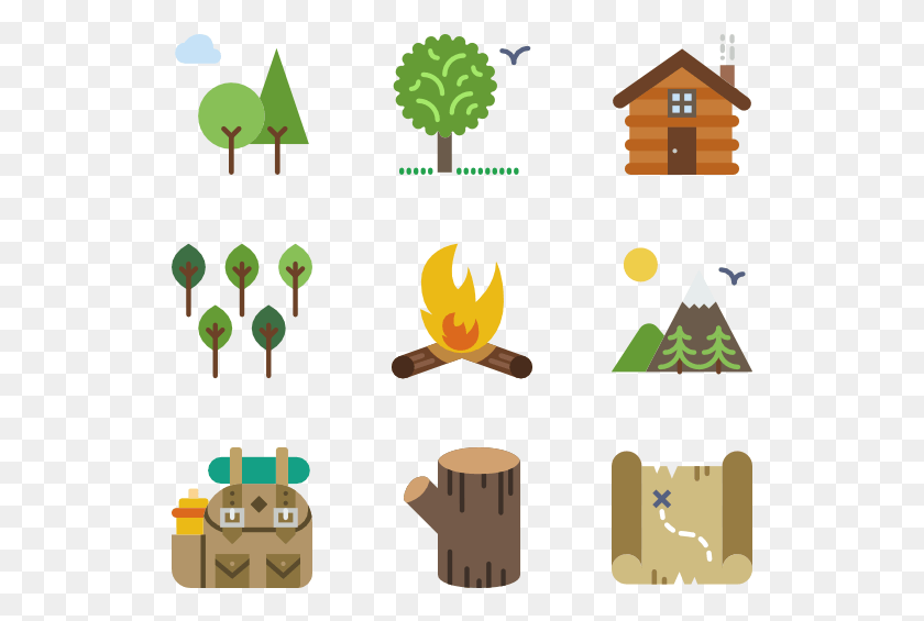 529x505 Outdoors Forest Icons, Fire, Flame HD PNG Download