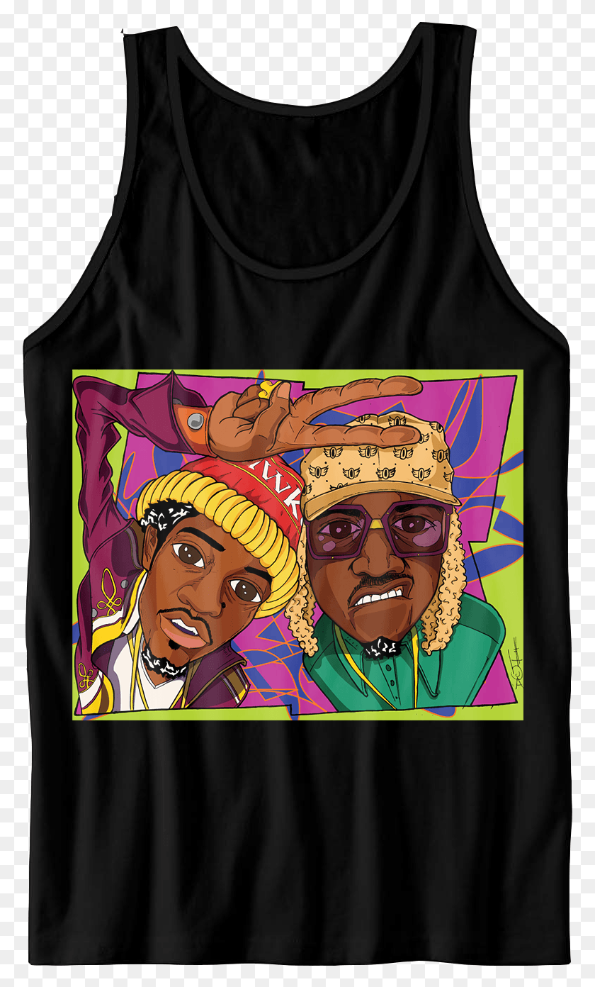 777x1332 Outkast Tank Top Outkast Custom Artwork Outkast Concert Masquerade Ball, Clothing, Apparel, Collage HD PNG Download