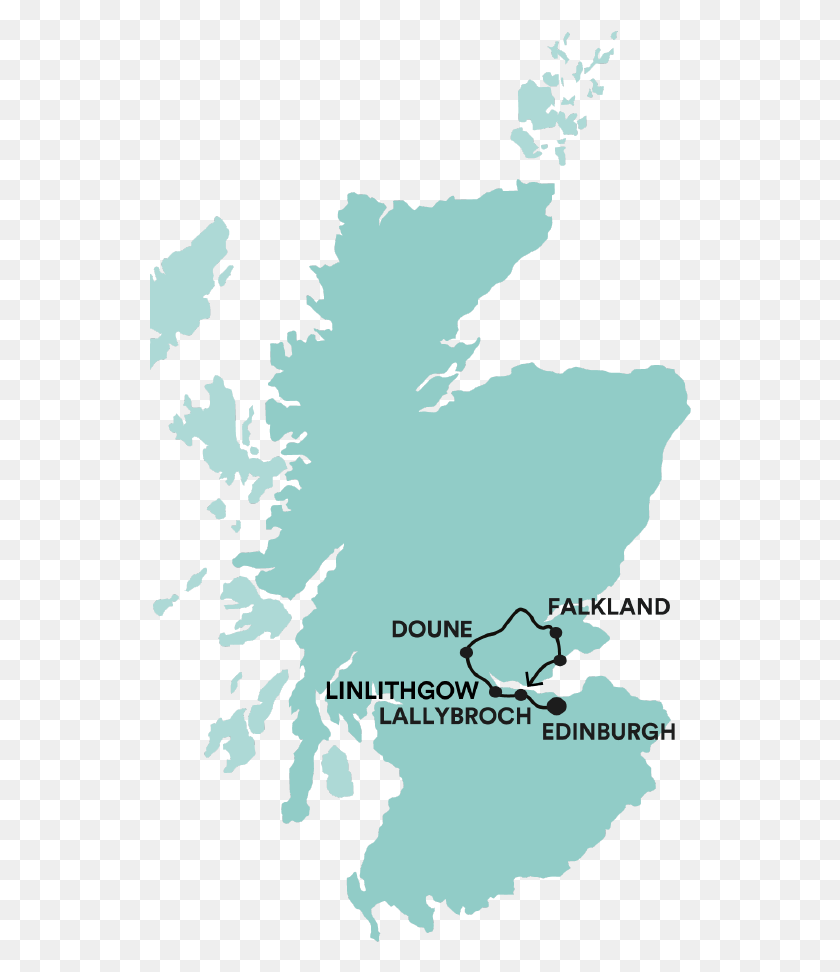 542x912 Descargar Png Outlander Trail Tour Mapa Escocia En El Reino Unido Png