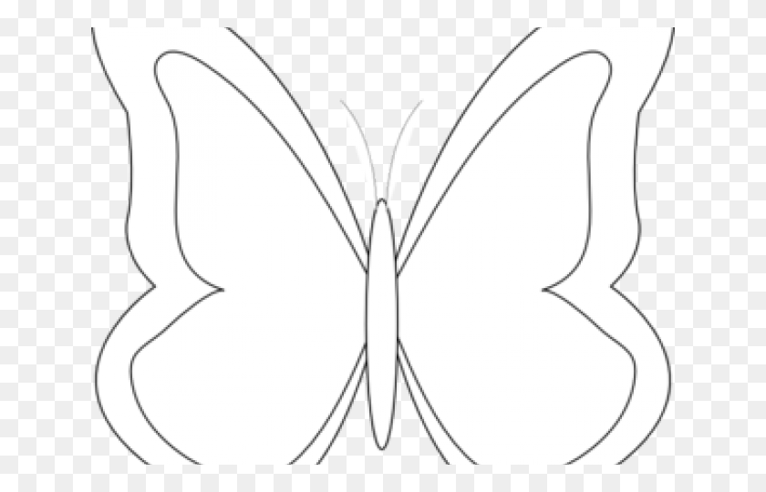 640x480 Outline Of A Butterfly Pieridae, Ornament, Pattern, Fractal HD PNG Download