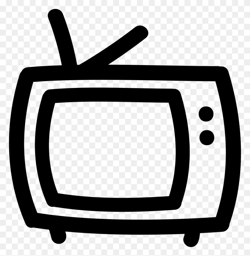 952x980 Outline Of A Tv, Monitor, Screen, Electronics HD PNG Download