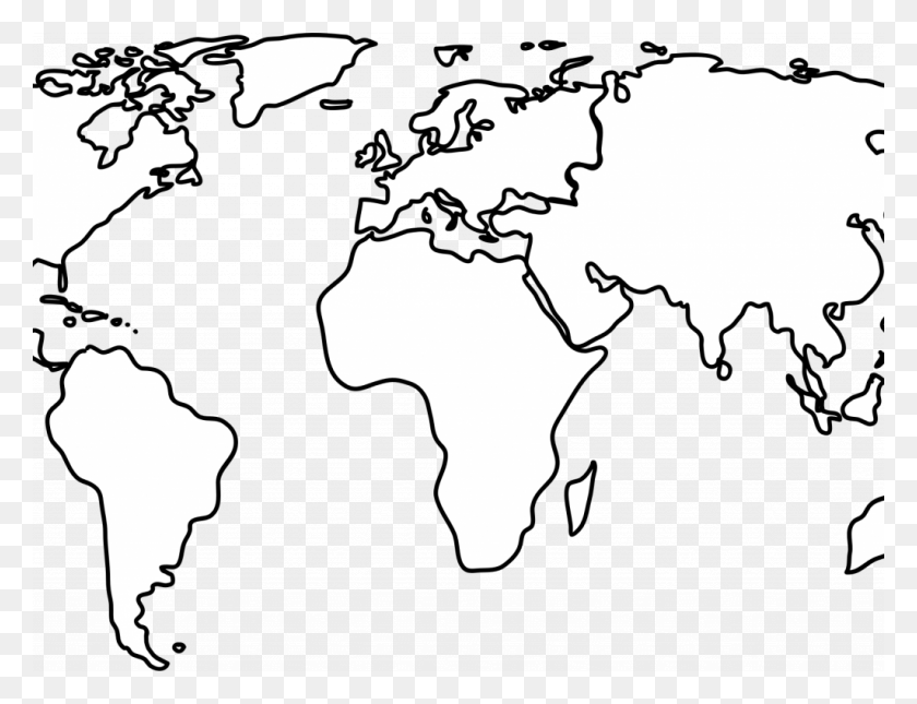 1024x768 Outline Of The World Map White World Map Vector, Map, Diagram, Person HD PNG Download