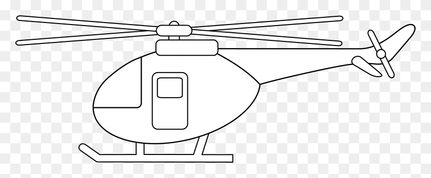 8332x3082 Outline Pencil And In Helicopter Rotor, Gun, Weapon, Weaponry HD PNG Download