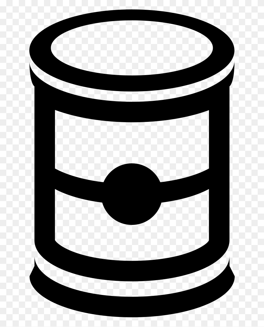 654x981 Outline Svg Icon Free Soup Can Outline, Tin, Rug, Barrel HD PNG Download