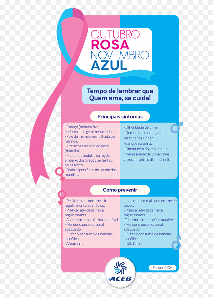 611x1111 Outubro Rosa Novembro Azul Paper Product, Advertisement, Poster, Flyer HD PNG Download