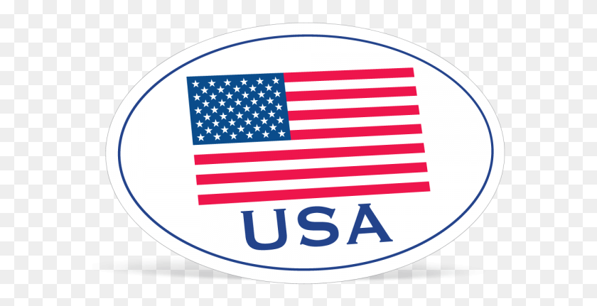 582x371 Oval American Flag Decals Iwo Jima, Label, Text, Symbol HD PNG Download