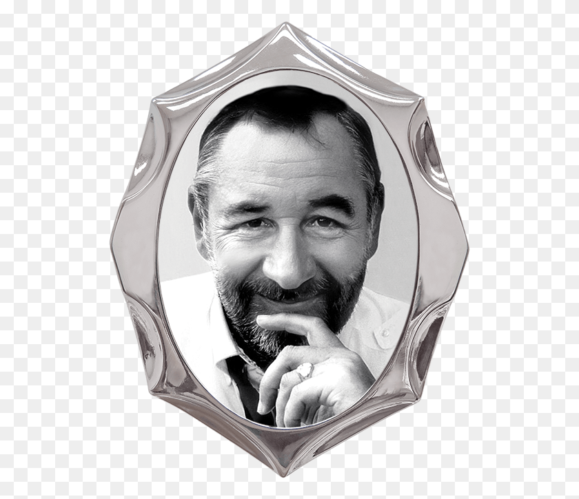 525x665 Oval Chrome Plated Frame Philippe Noiret, Face, Person, Human HD PNG Download