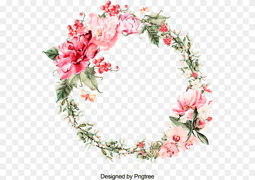 566x594 Oval Floral Wreath Red, Plant, Flower, Flower Arrangement, Art Clipart PNG