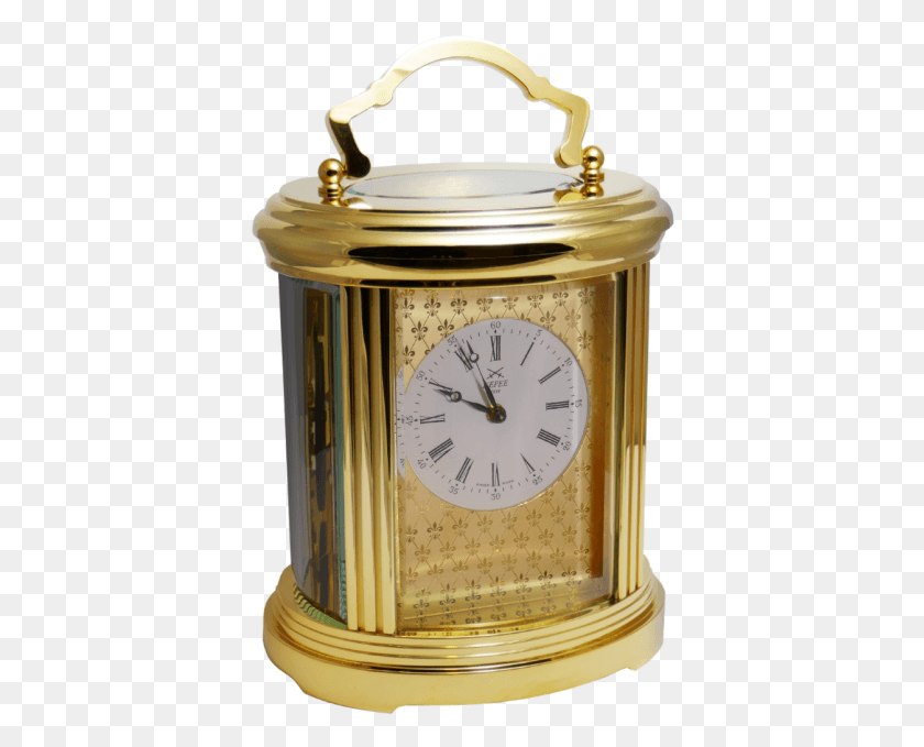 386x619 Ovale Carriage Clock Fleur De Lys Brass, Clock Tower, Tower, Architecture HD PNG Download