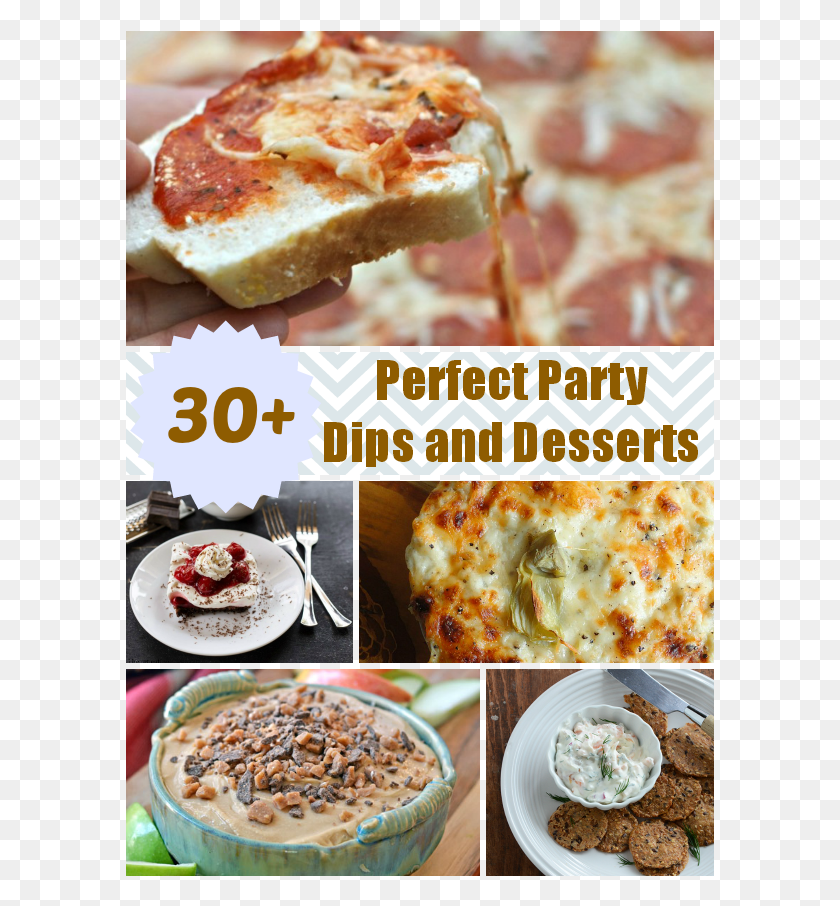 589x846 Over 30 Perfect Party Dips And Desserts Texas Toast, Fork, Cutlery, Pizza HD PNG Download