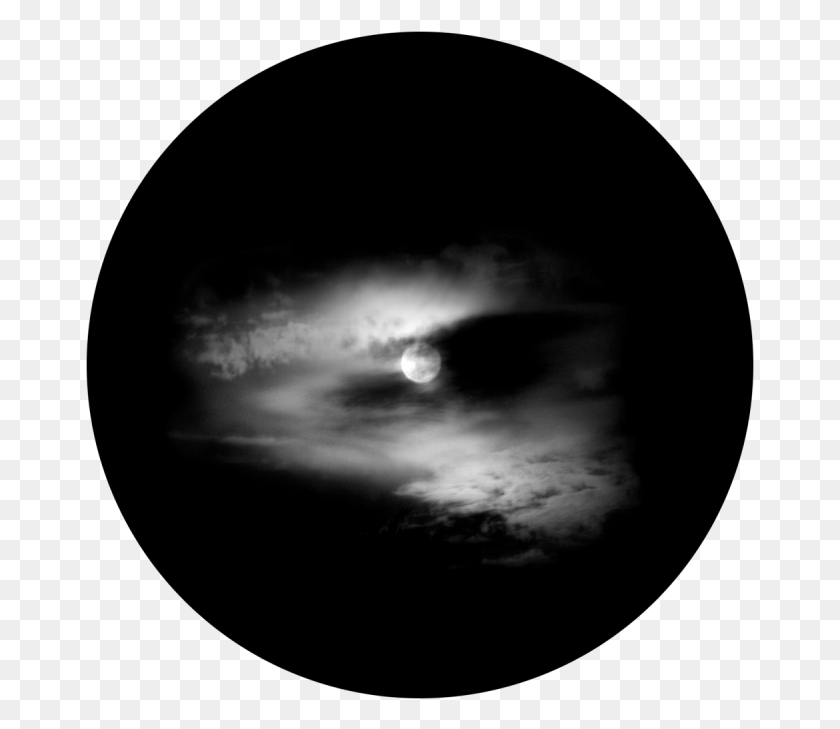 669x669 Круг Облачности Ночного Неба, Луна, Космическое Пространство, Ночь Hd Png Скачать
