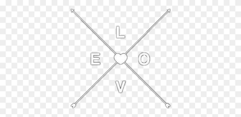 350x350 Overlay Blanco Love Corazon Heart Flechas, Bow, Symbol, Reloj De Pared Hd Png