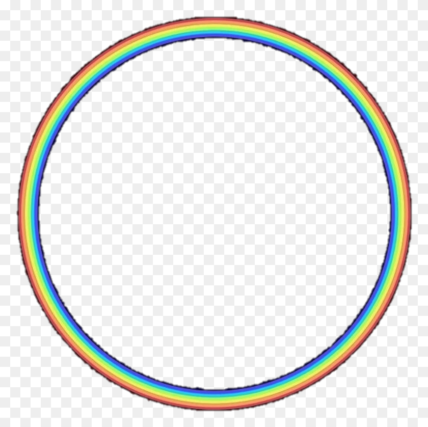 800x798 Overlay Rainbow Tumblr Aesthetic Circle, Light, Moon, Outer Space HD PNG Download