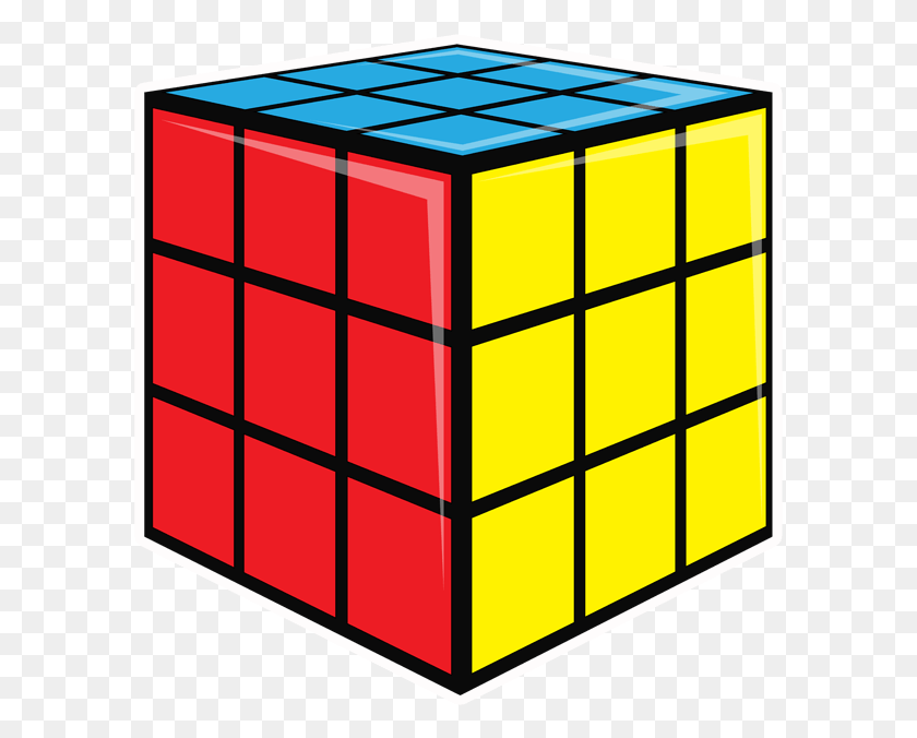 595x616 Негабаритный Мини-Пакет Кубик Рубикс 3D Модель, Кубик Рубикса, Коврик Hd Png Скачать