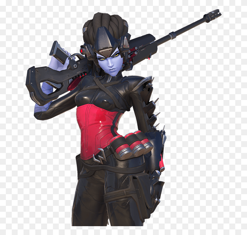 669x739 Overwatch Character Widowmaker Noire, Costume, Toy, Person HD PNG Download