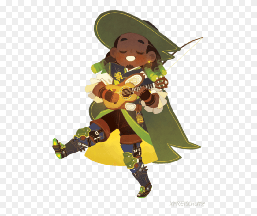 504x645 Overwatch Class Bard Lucio Frog Transparent, Person, Clothing, Guitar HD PNG Download