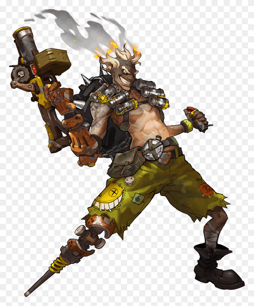 1228x1500 Overwatch Concept Art Junkrat, Person, Human, World Of Warcraft HD PNG Download