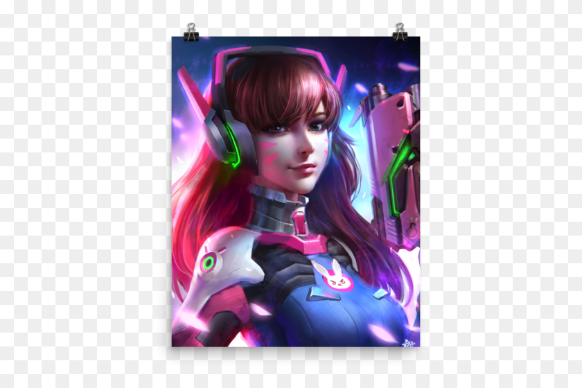 395x500 Overwatch D Va Art, Человек, Человек, Графика Hd Png Скачать