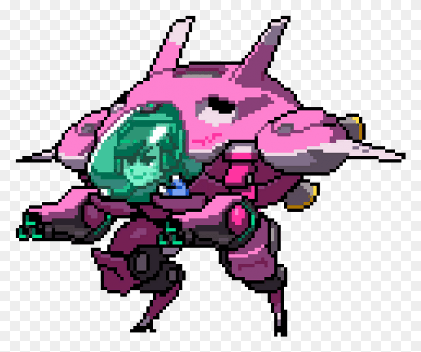 956x788 Overwatch D Va Pixel Spray, Toy, Vehicle, Transportation HD PNG Download