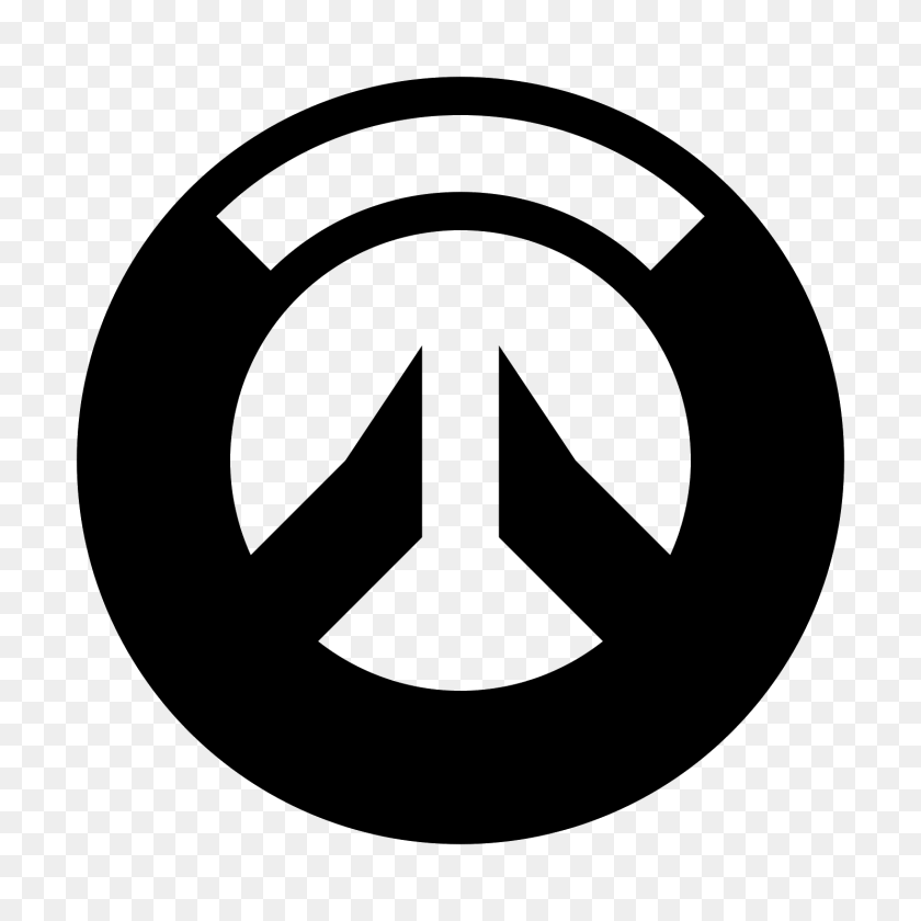 Overwatch Icon, Gray PNG
