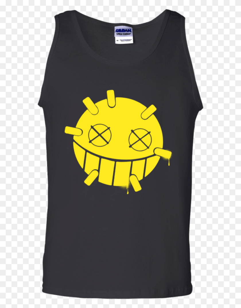 583x1013 Overwatch Junkrat Smiley Spray Tank Top Black SClass Help More Bees Plant More Trees Clean, Clothing, Apparel, T-shirt HD PNG Download