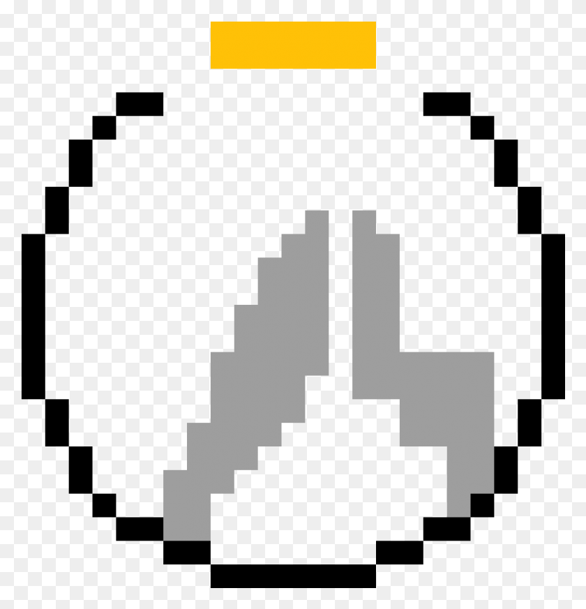 852x889 Логотип Overwatch Mirai Nikki Pixel Art, Крест, Символ, Трафарет Hd Png Скачать