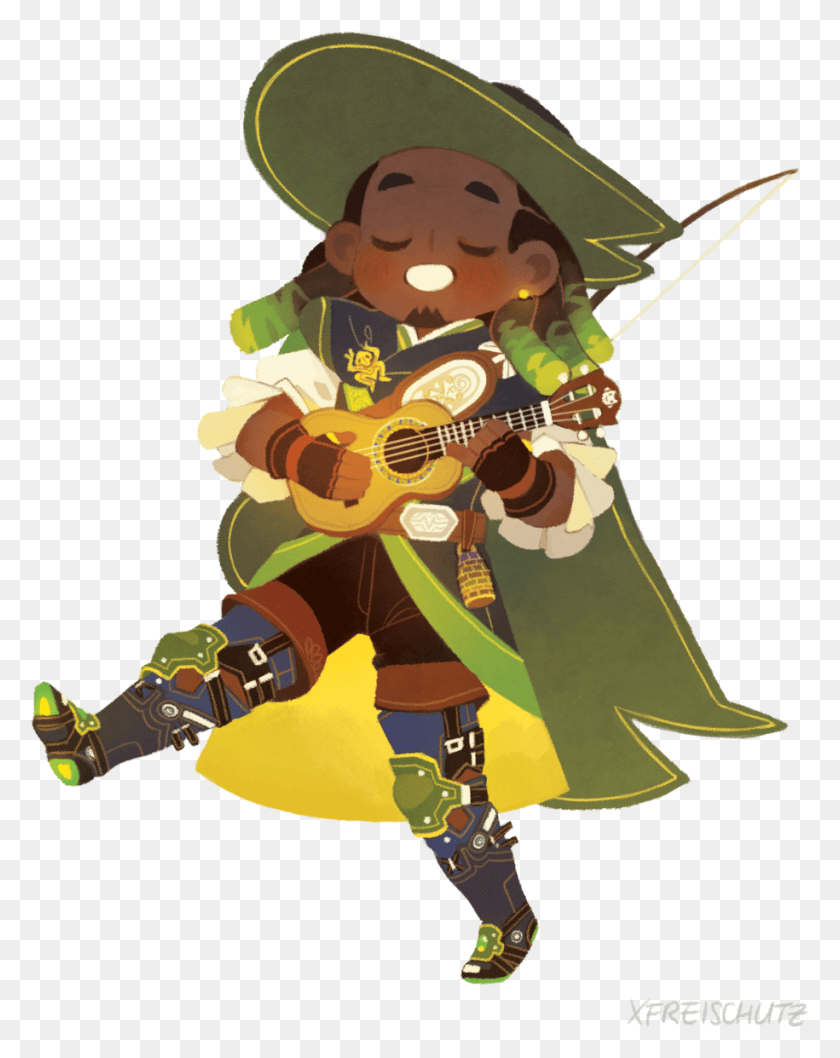 915x1171 Overwatch Lucio Bard, Person, Human, Guitar HD PNG Download