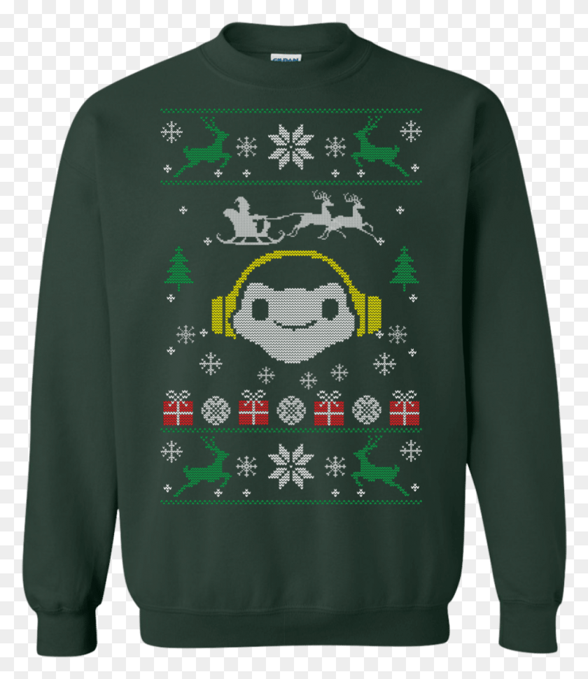 979x1144 Overwatch Lucio Headphones Spray Ugly Sweater Sweater, Clothing, Apparel, Sleeve HD PNG Download