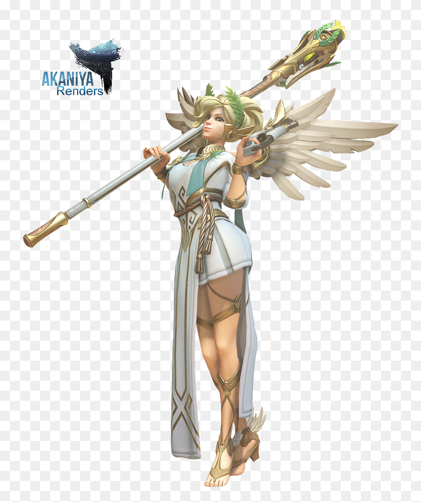 750x942 Overwatch Mercy Transparent Overwatch Mercy Winged Victory, Figurine, Costume, Person HD PNG Download