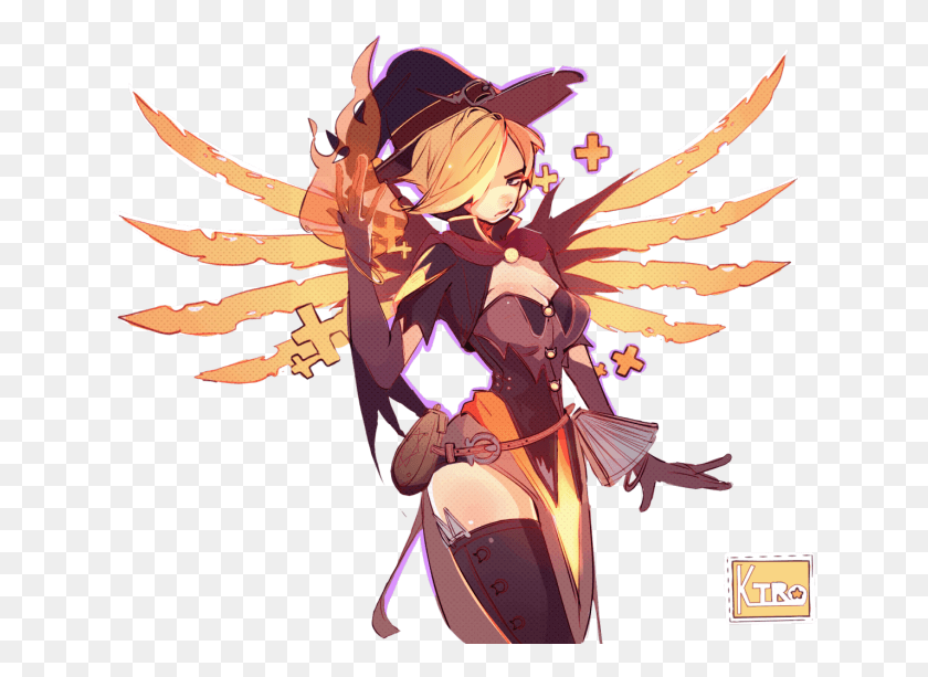 638x553 Overwatch Mercy Witch Art, Person, Human, Graphics HD PNG Download