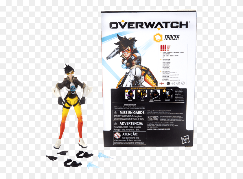 525x561 Overwatch Ultimates Series Tracer Collectible Action Overwatch Hasbro, Person, Human, Costume HD PNG Download