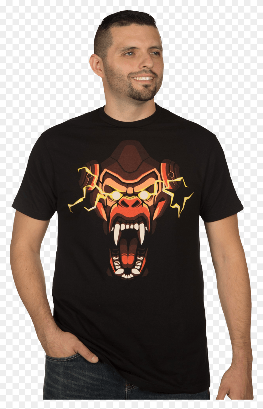 940x1500 Overwatch Winston Primal Rage Shirt, Clothing, Apparel, Person HD PNG Download