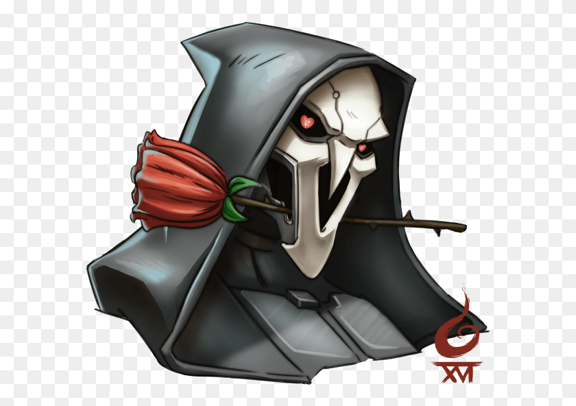 591x532 Ow Reaper Fanart By Holyengine Overwatch Reaper Widowmaker Overwatch Reaper Fanart, Helmet, Clothing, Apparel HD PNG Download