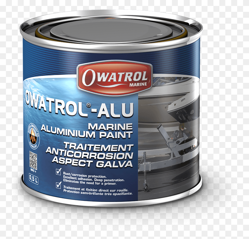 773x748 Owatrol Alu High Gloss Marine Aluminium Paint Finish Aluminium Anti Corrosion Paint, Tin, Can, Paint Container HD PNG Download