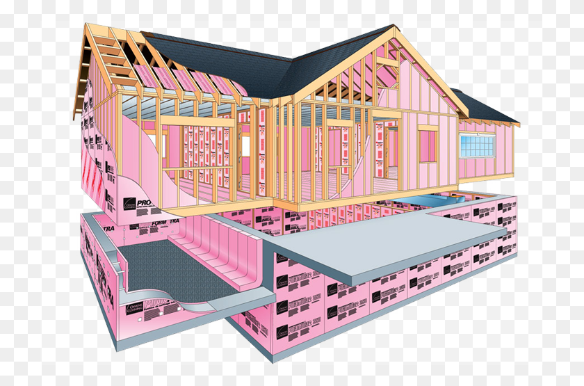 723x495 Owens Corning Residential Insulation Dollhouse, Housing, Building, Neighborhood HD PNG Download