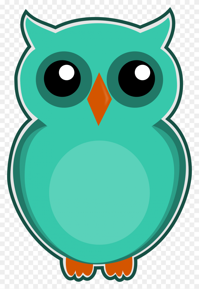 2000x2977 Owl Blue Green Cartoon Bird Cute 390999 Cartoon Bird, Animal, Graphics HD PNG Download