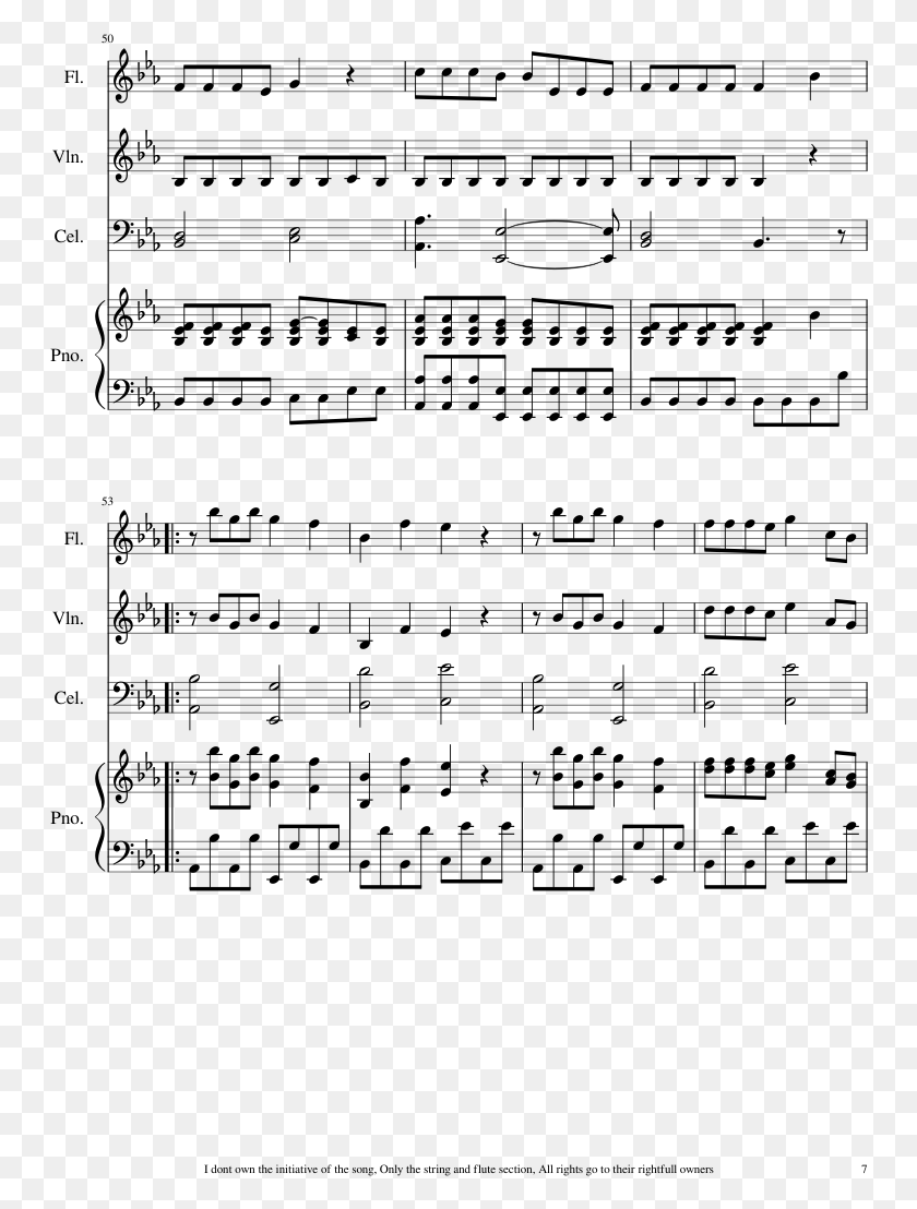 750x1048 Owl City And Carly Rae Jepsen Sheet Music, Gray, World Of Warcraft HD PNG Download