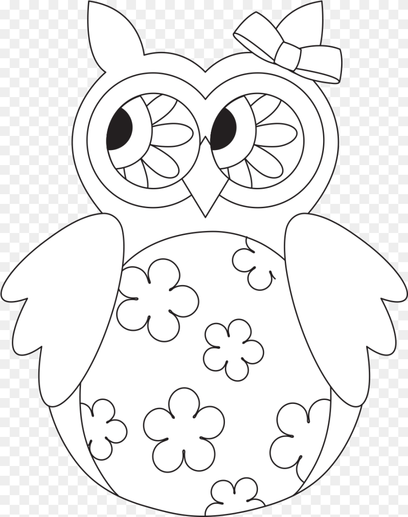 Owl Digital Stamps For Cards Owl, Art, Stencil, Baby, Person Clipart PNG