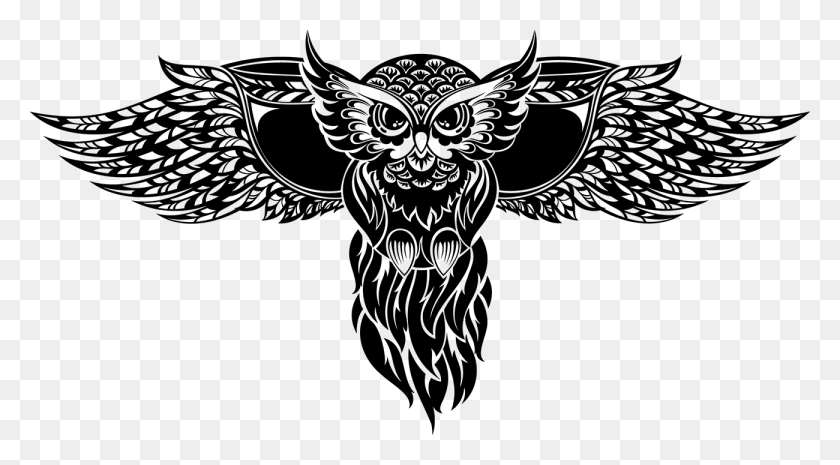1300x675 Owl Illustration Totem Tattoo Hq Clipart Tattoo Owl, Outdoors, Nature, Text HD PNG Download
