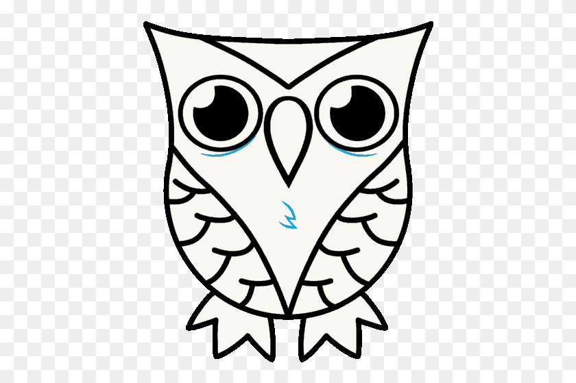 424x499 Owl Pictures To Draw How To Draw A Cartoon Owl In A Owl Drawing, Pillow, Cushion, Poster HD PNG Download