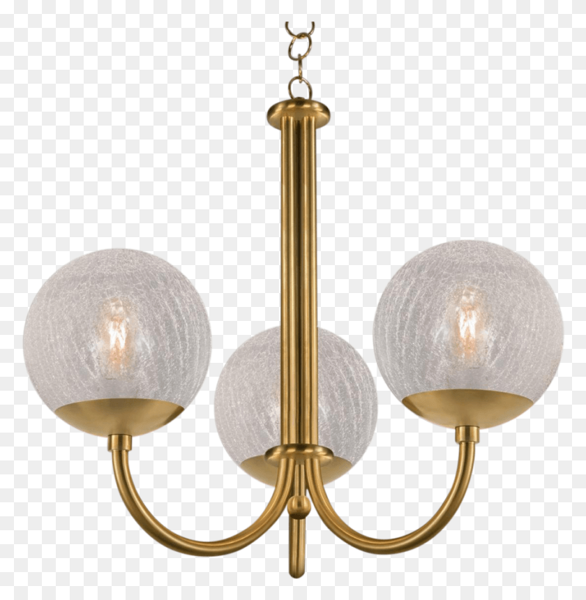 899x923 Oxford Brushed Brass 3 Arm Cracked Glass Globes Pendant Chandelier, Lamp, Light Fixture, Ceiling Light HD PNG Download