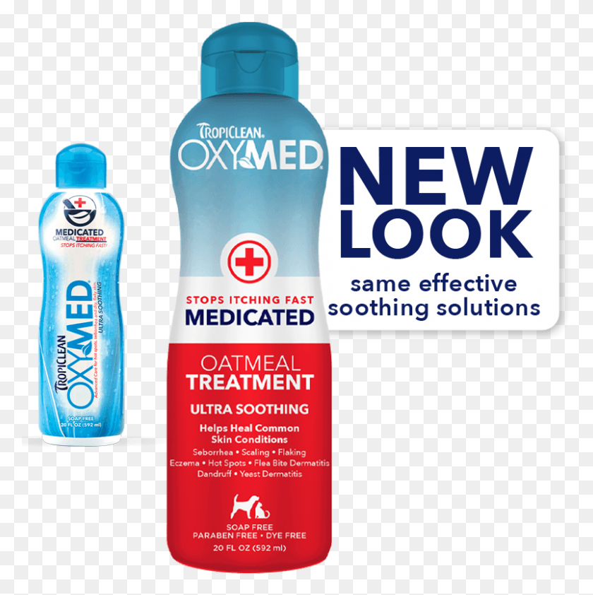 801x804 Oxymed Medicated Oatmeal Treatment Plastic Bottle, Cosmetics, Deodorant, Sunscreen Descargar Hd Png