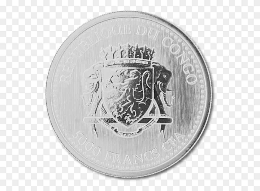 556x557 Оз Конго Silverback Gorilla Cash, Монета, Деньги, Серебро Hd Png Скачать