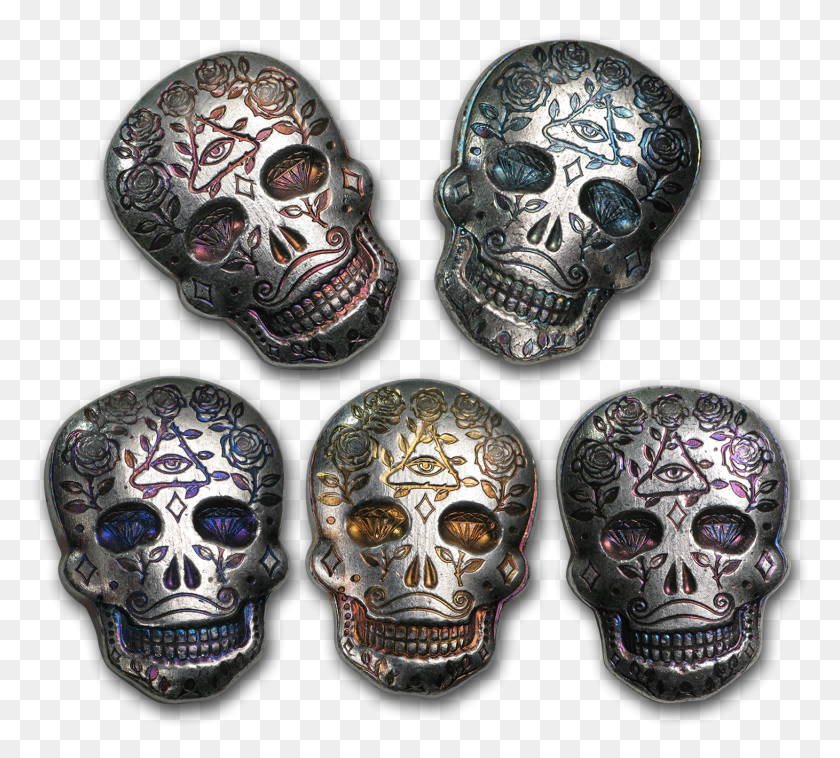 1461x1308 Oz Hand Poured Silver Skull Skull, Alien, Mask HD PNG Download