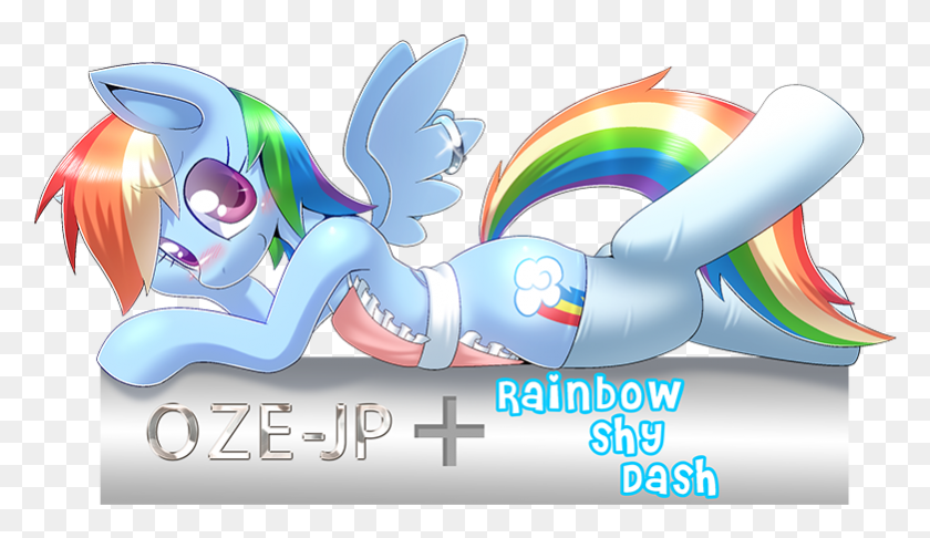 781x427 Oze Blushing Clothes Naked Apron Rainbow Dash Cartoon, Graphics, Teeth HD PNG Download